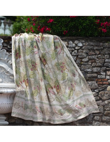 Granfoulard in lino Parrot Tessitura Toscana Telerie